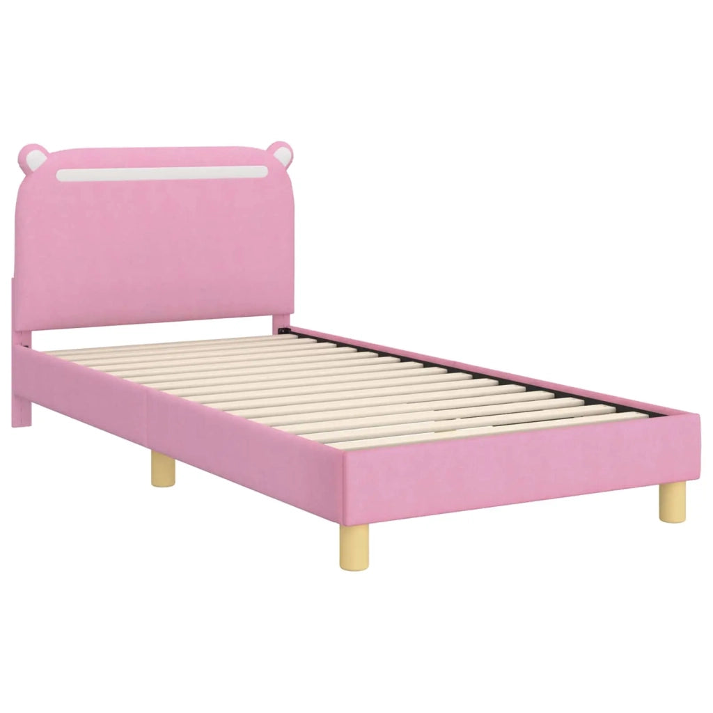 Struttura letto bambini con testata-Giroletto per bambini Rosa 80 x 200 cm Tessuto 366900