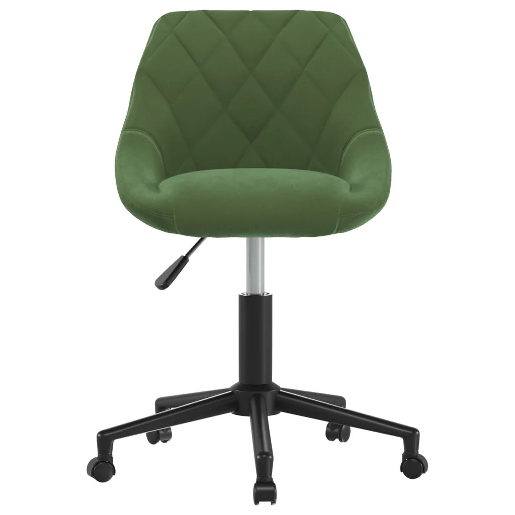 Sedia da Pranzo Girevole Verde Scuro in Velluto 3089035