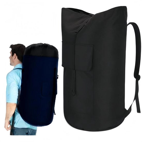 Zaino per Campeggio con Porta per Borse - Nero