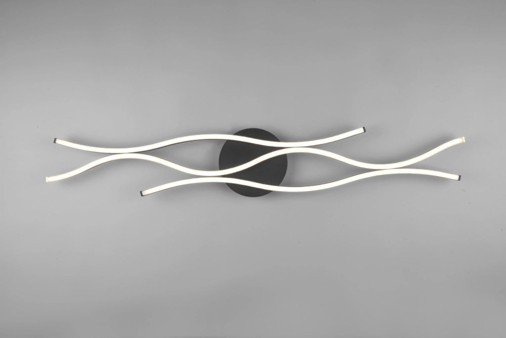 Plafoniera moderna LED Trio Blaze oro/nero 107cm CCT