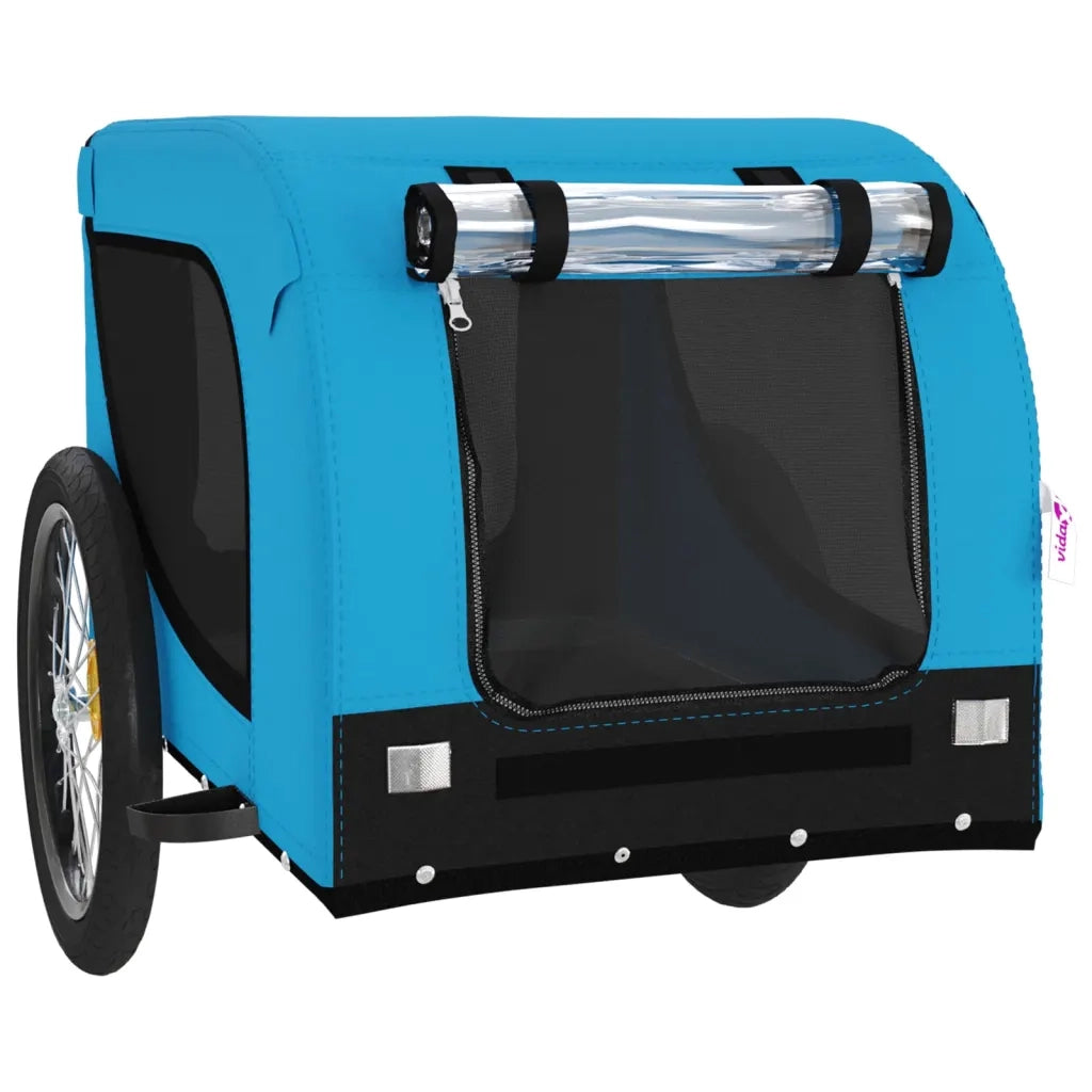Rimorchio da Bici per Animali Blu e Nero Oxford e Ferro 94009
