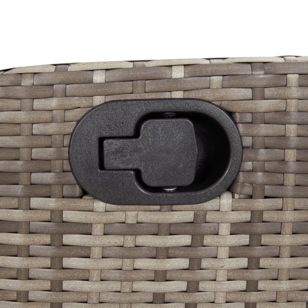 Set da Pranzo da Giardino 7 pz con Cuscini in Polyrattan Grigio 3213329