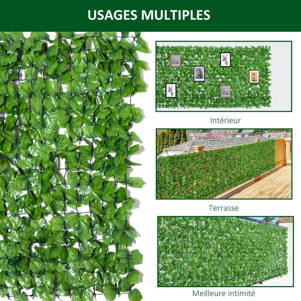 Hedge Artificiale Brise-Vue ¨C Minimal ¨C Verde 3x1 m