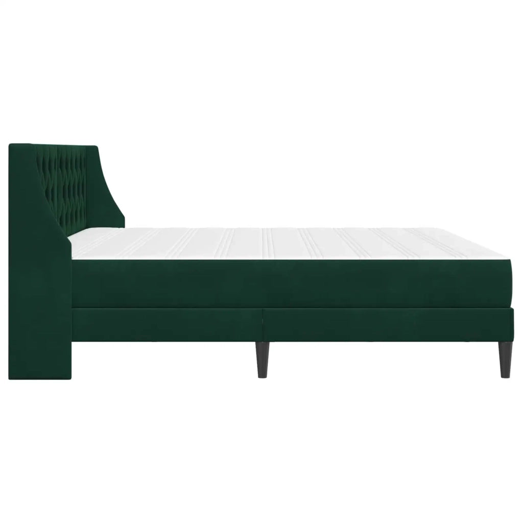 Struttura letto con materasso Verde Scuro 200 x 200 cm Velluto 3414821