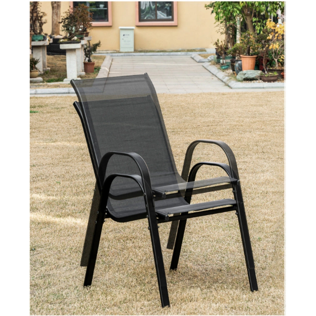 Set da Giardino Island e Sofia con Tavolo e 4 Sedie Grigio Scuro
