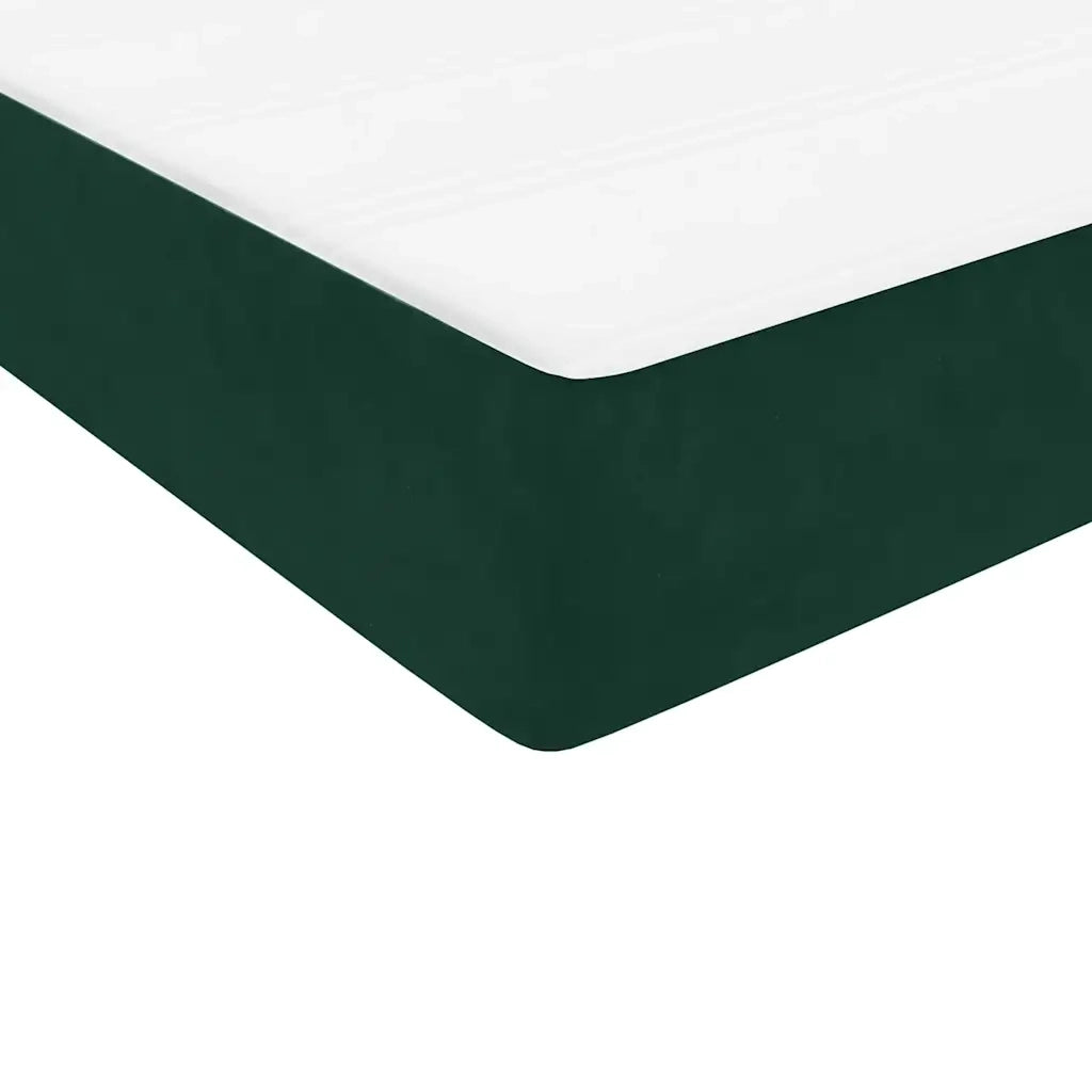 Letto a Molle con Materasso e LED Verde Scuro 180x220 cm Velluto 3316752