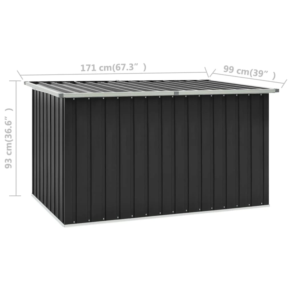 Baule portaoggetti da giardino antracite 171 x 99 x 93 cm 02_0013062