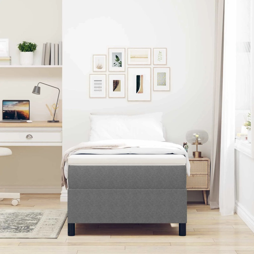 Struttura letto piattaforma-Giroletto-Rete del Letto Grigio chiaro 90 x 200 cm