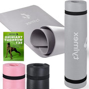 Mat di yoga antiscivolo 8 mm con cinturino e tracker di allenamento