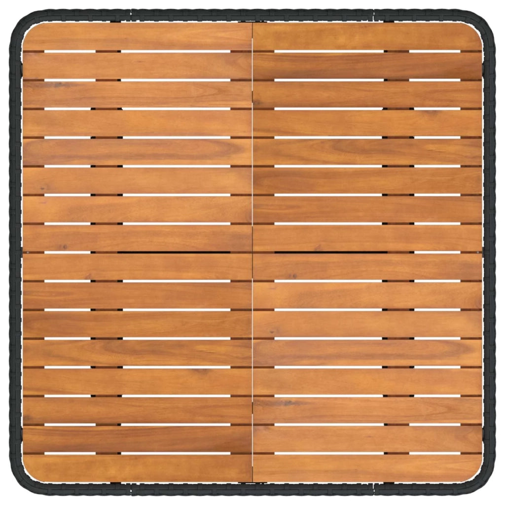 Set di Mobili con cuscino 4 pcs Nero e Turchese Rattan in PE 3422180