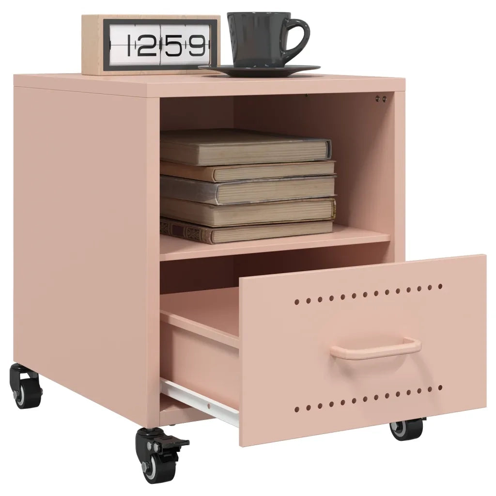 Comodini 2 pz Rosa 36x39x43,5 cm in Acciaio 846707