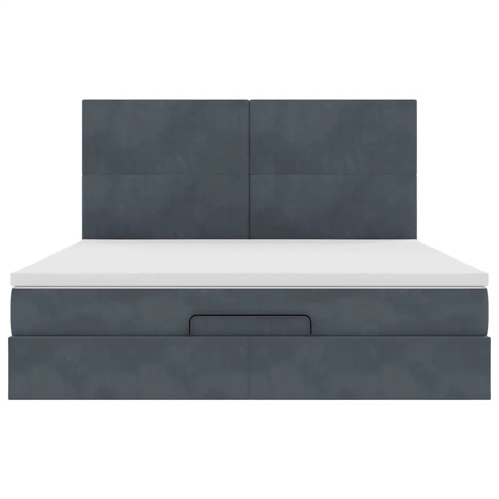 Struttura Letto Pouf con Materassi 180x200 cm Velluto 3313416