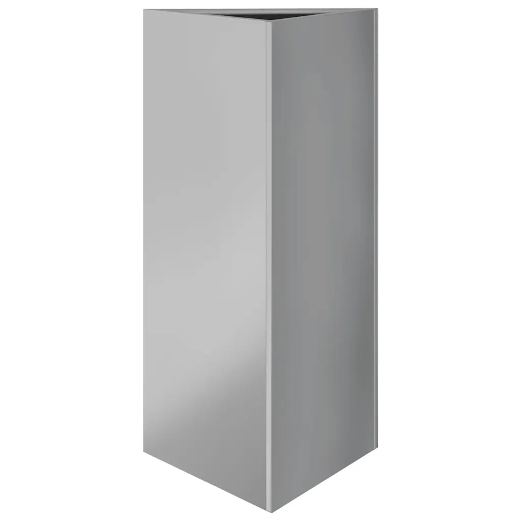 2 pz Fioriere | Cassetta per fiori | Vaso Triangolari 40x34,5x75 cm in Acciaio Zincato