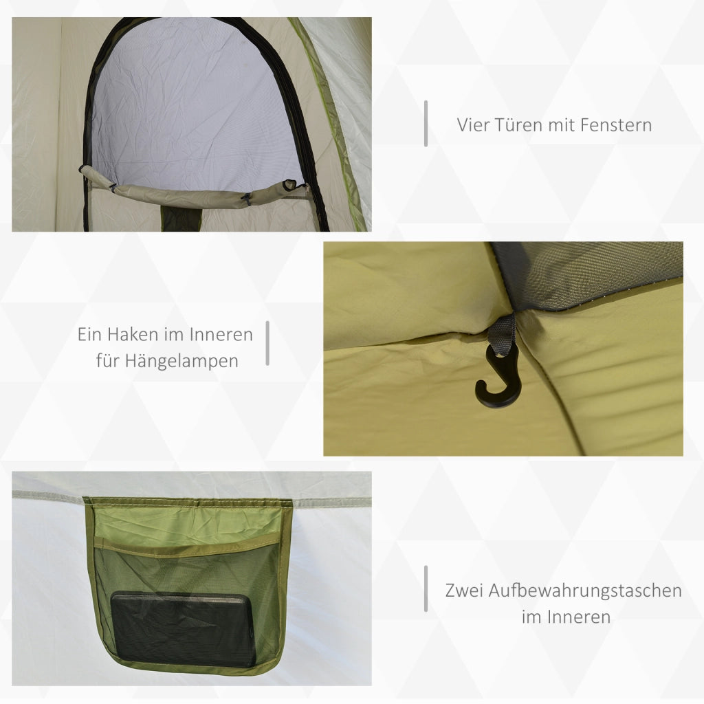 Tenda da giardino pop-up automatica ¨C Minimal ¨C Verde e grigio 240x240x199 cm