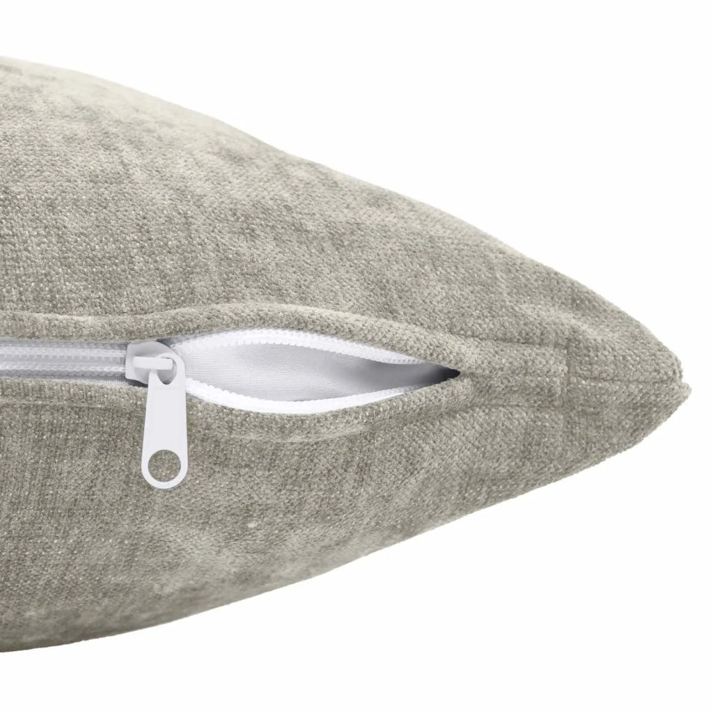Federa 2 pz HEERLEN Grigio Chiaro 40 x 40 cm Tessuto Chenille 908503