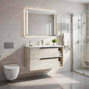 Base sospesa con cassetti cm 100 mod. LOFT - Rovere Bianco