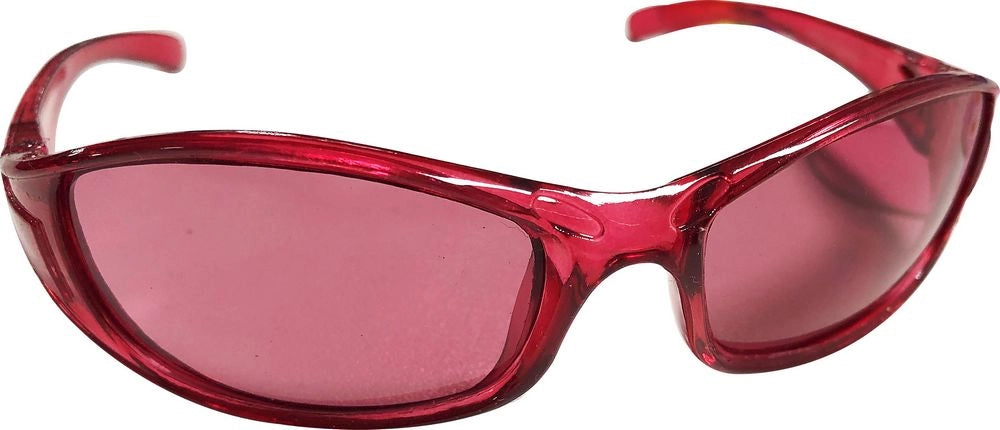 Occhiali rosa bambina bici in plastica con lenti protettive