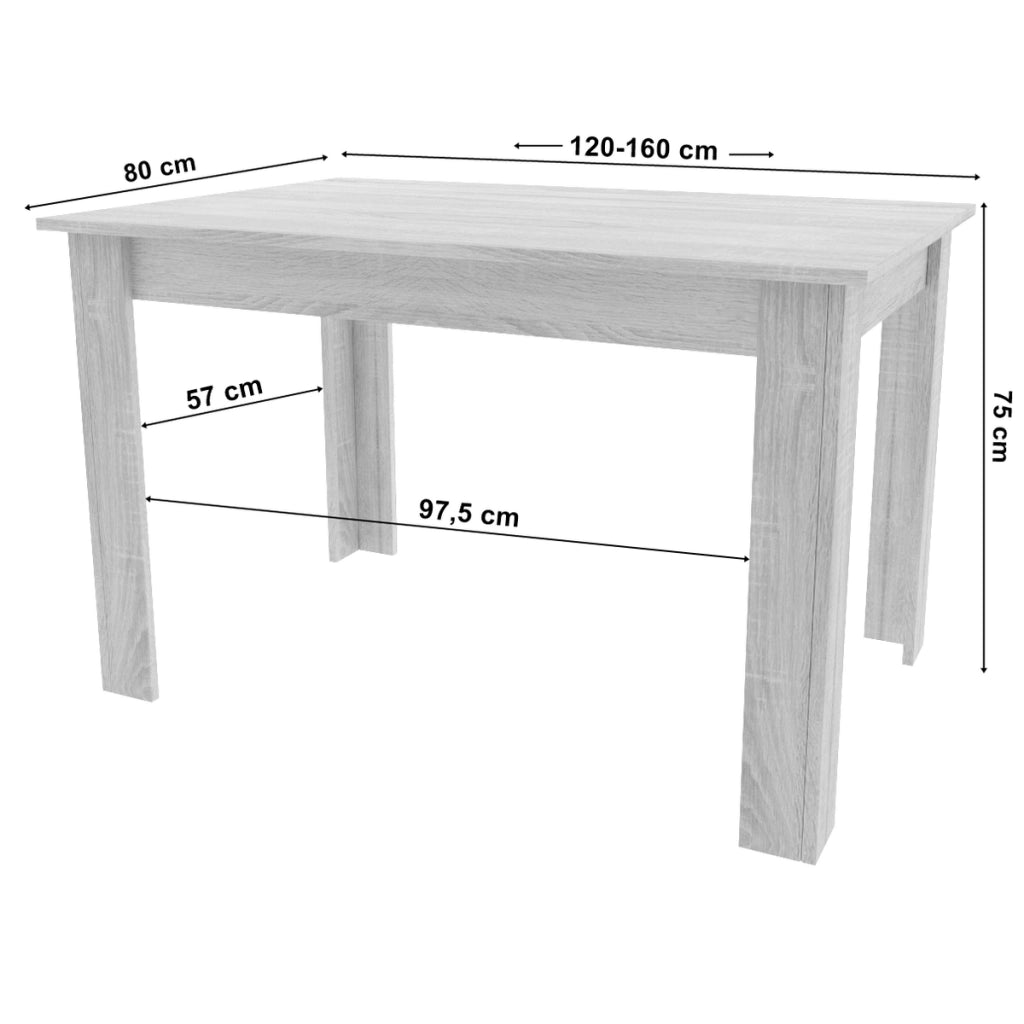 Tavolo allungabile Craft rovere e nero