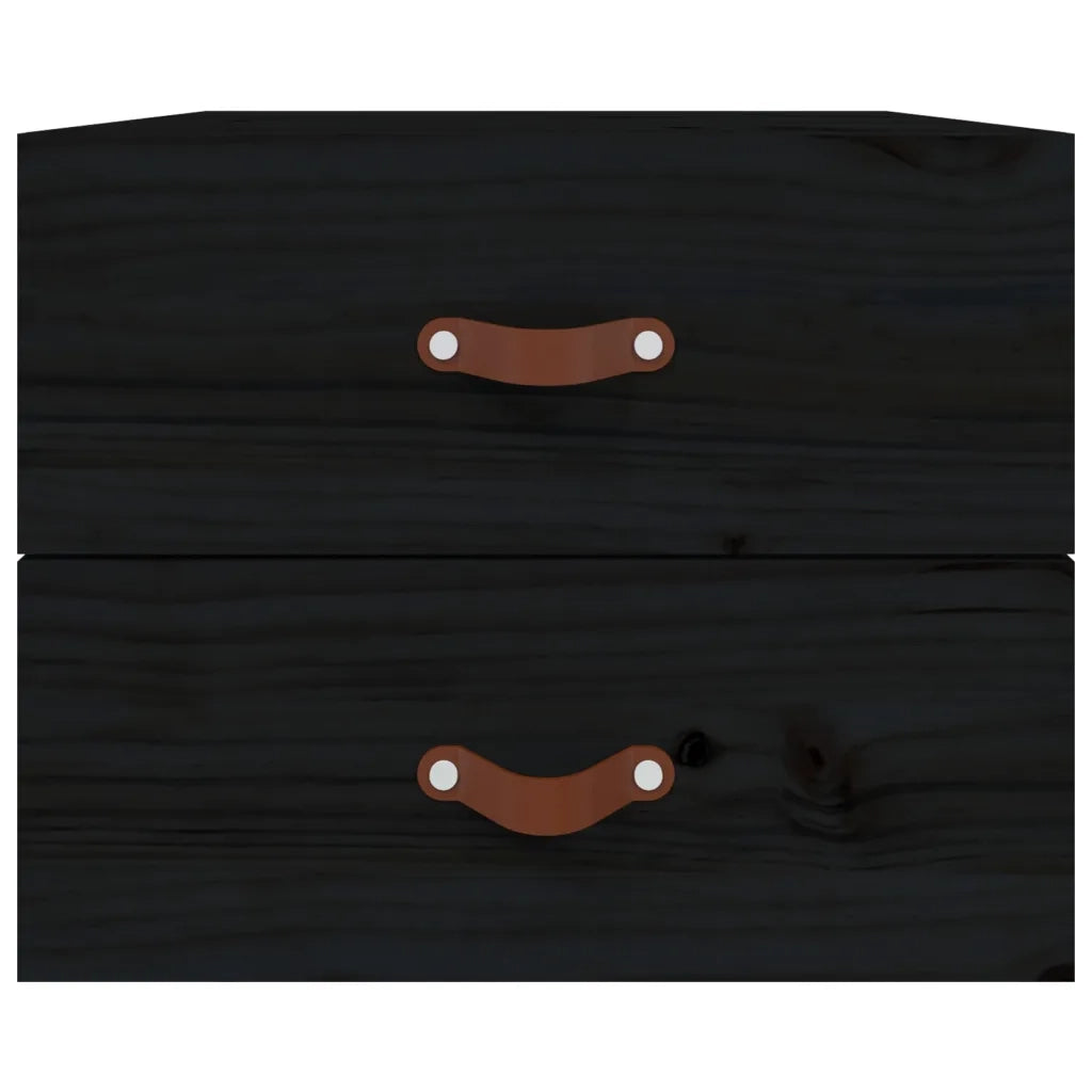 Comodini a Muro 2 pz Nero 50x36x40 cm 820985