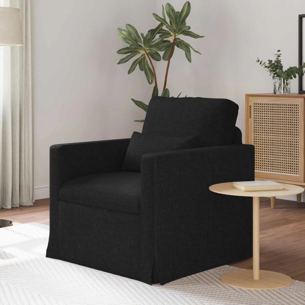 Divano Nero 78 x 78 x 80 cm Tessuto 42024350