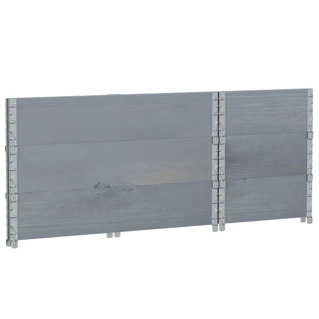 Fioriera | Cassetta per fiori | Vaso da Giardino Grigia 40x40x78 cm Legno Massello di Pino