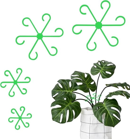 Supporti per piante - Set di 16 pezzi per sostenere Monstera, Alocasia, pomodori (verde)