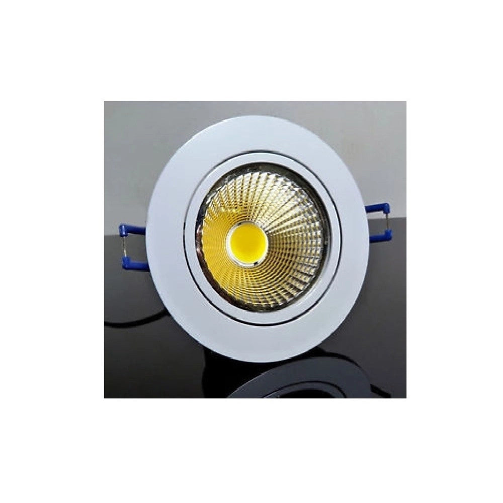 Trade Shop - Faretto Da Incasso Led Cob Epistar 3w Riflettore Bianco Freddo E Bianco Caldo -