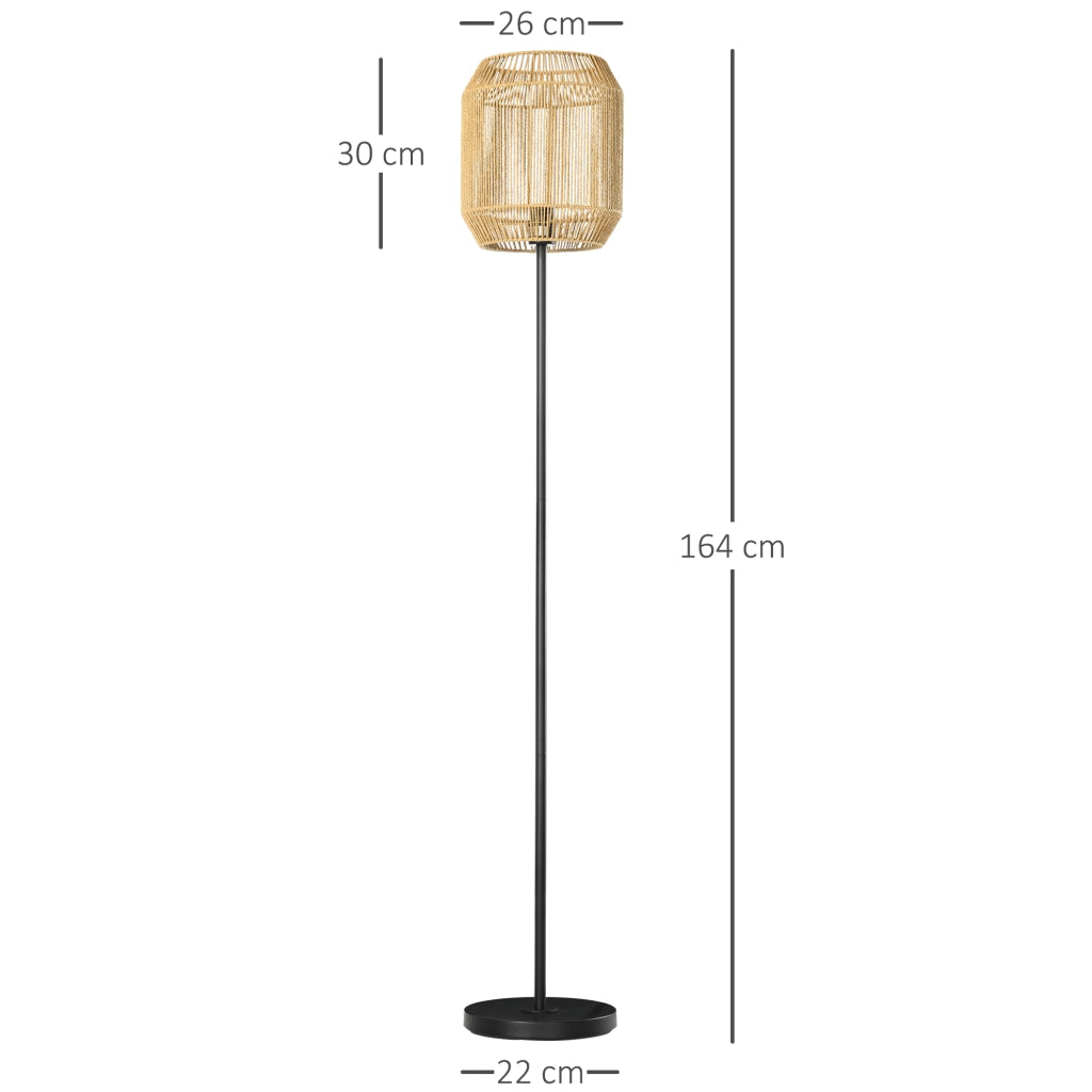 Lampada da terra con paralume in carta ¨C Minimal ¨C base E27, ? 26 x 164H cm