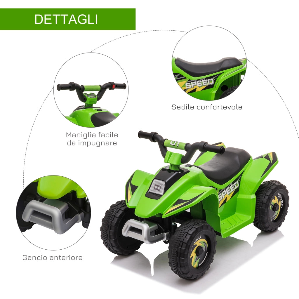 Quad Elettrico per Bambini ¨C Minimal ¨C Verde 72x40x45.5 cm