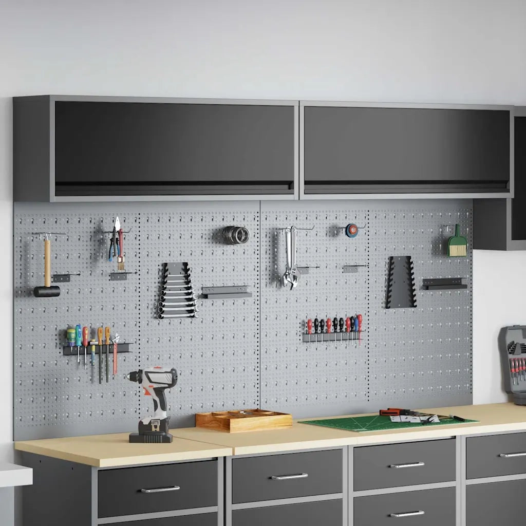 Set di armadi per attrezzi con lo scaffale 6 pcs Nero 3321414