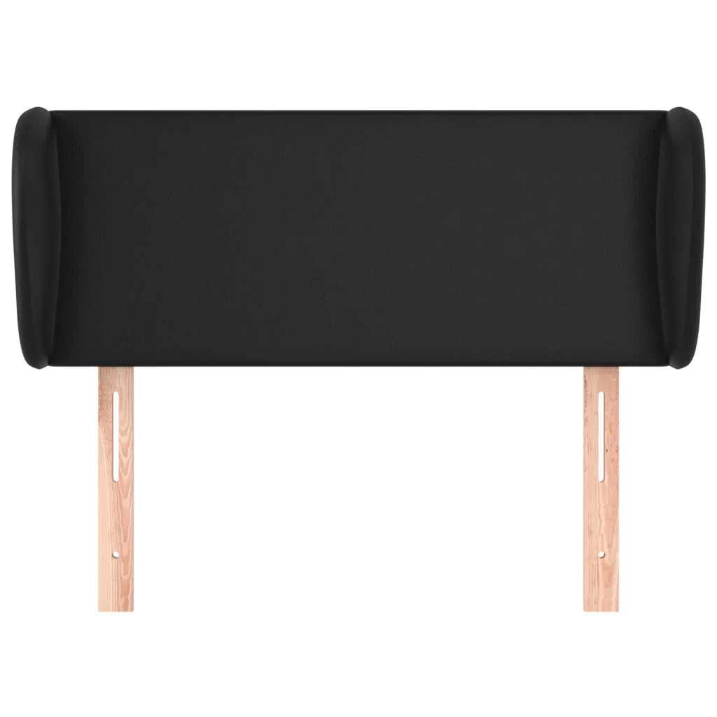 Testiera | Testata ad Orecchio Nera 93x23x78/88 cm in Similpelle