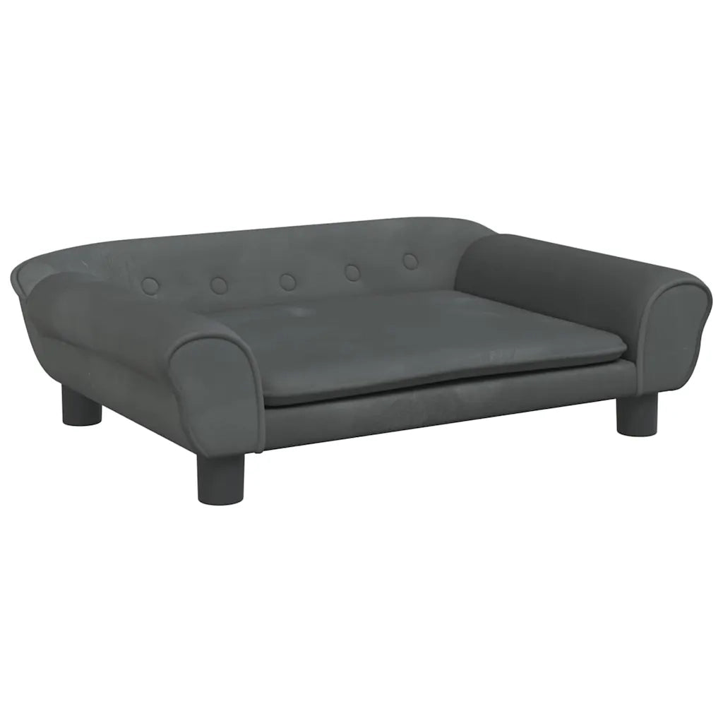 Divano per Bambini-Sofa-Divanetto Grigio Scuro 70x45x26 cm in Velluto