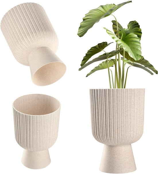 Piatto per piante a forma di conchiglia in plastica - Adatto per balcone e terrazza - 5 colori disponibili