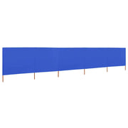 Paravento a 5 Pannelli in Tessuto-Divisorio 600x160 cm Azzurro