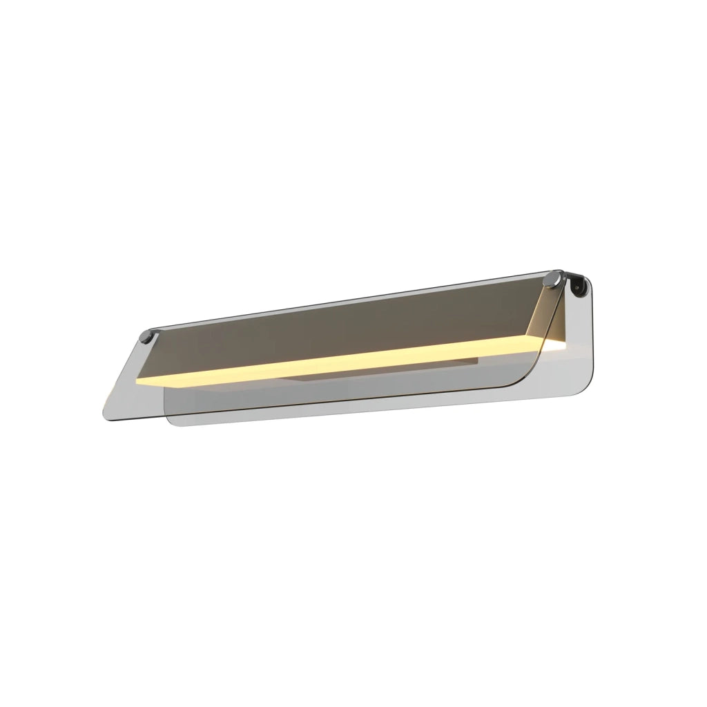 Maytoni Applique Flat 1 luce LED integrato ottone metallo vetro