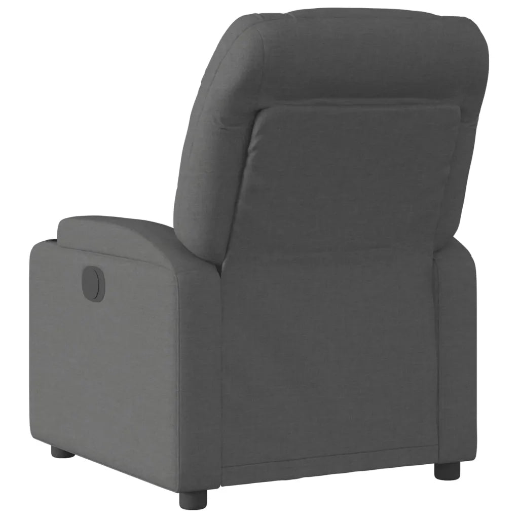 Poltrona reclinabile in tessuto grigio scuro 372442