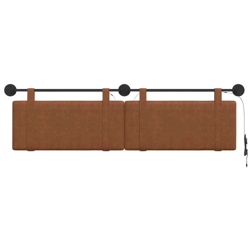 Testiera sospesa Con luce LED Marrone PU Antico 3424010