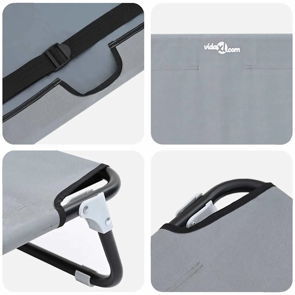 Letto per Cani Grigio chiaro 105 x 65 x 18 cm Acciaio 42008218