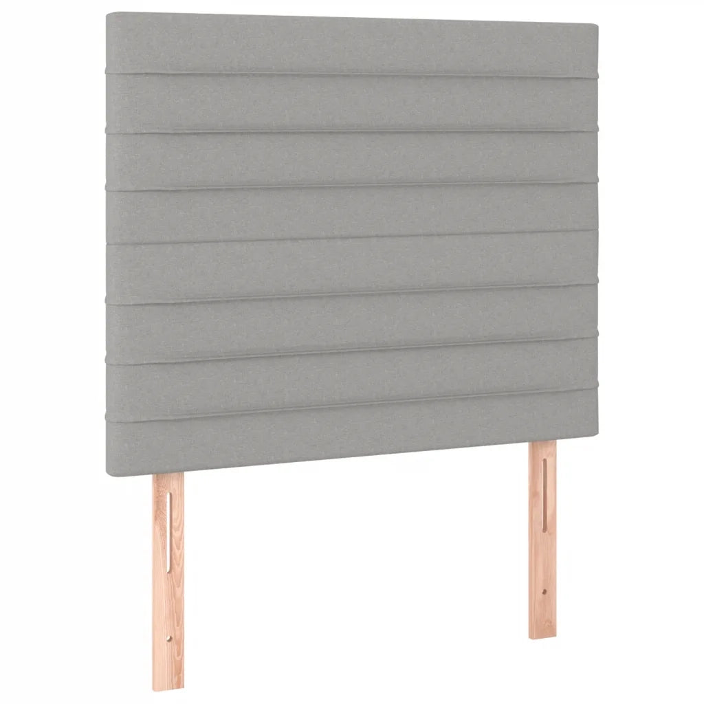 Letto a Molle Materasso e LED Grigio Chiaro 80x200 cm Tessuto