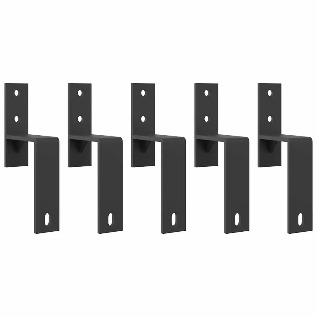Kit di Binari per Porte Scorrevoli 200 cm Acciaio Nero 3295722
