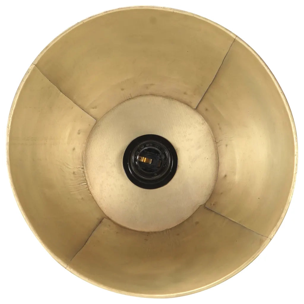 Lampada da Pavimento Ottone E27 in Legno Massello di Mango 320588