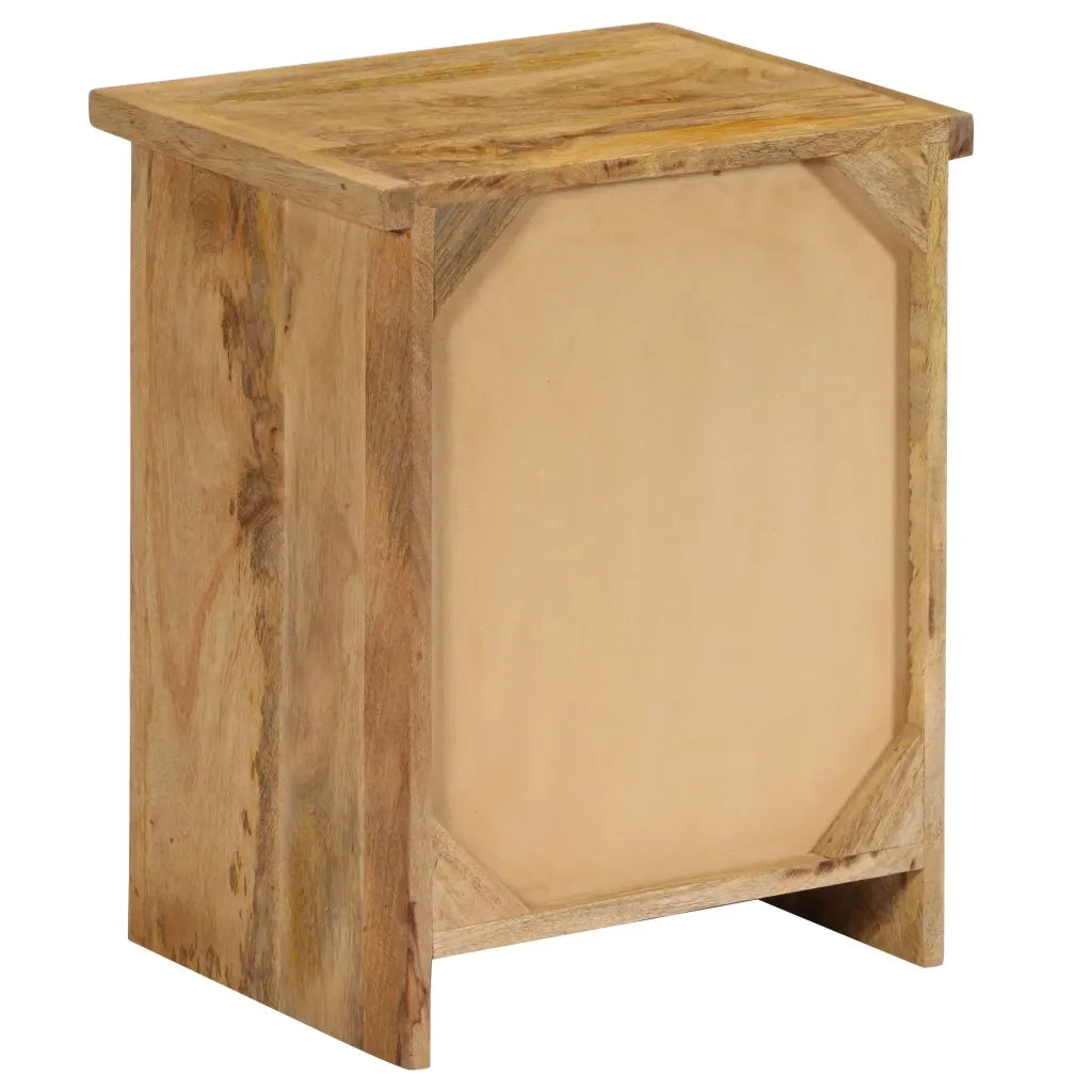 Comodino in Legno Massello di Mango 40x30x50 cm 246152