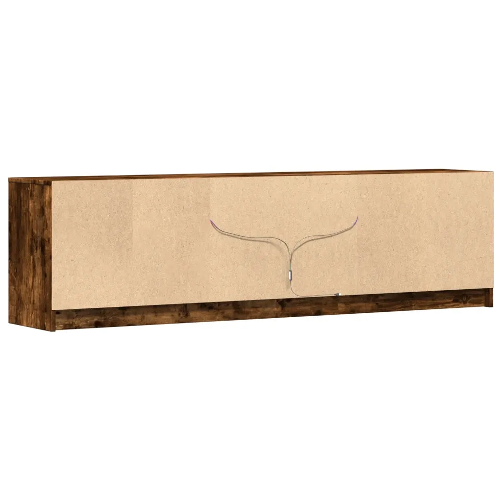Mobile Porta TV con LED-Mobile per TV-Credenza TV Rovere Fumo 180x34x50cm in Truciolato 567547