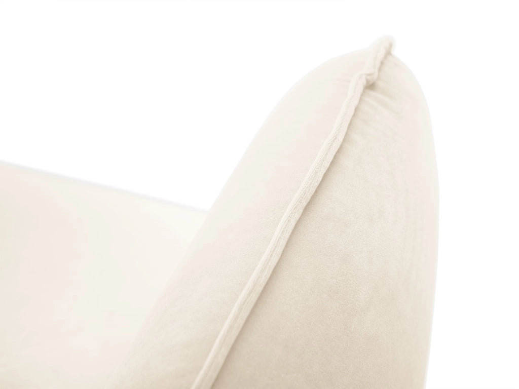 Cosmopolitan Design - Divano "Vienna" 2 posti in velluto beige chiaro 