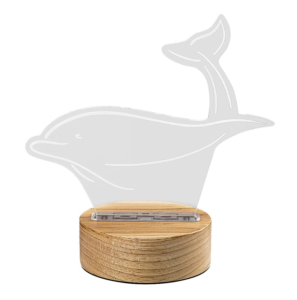 Lampada notte Delfino in legno faggio LED 2W Rabalux
