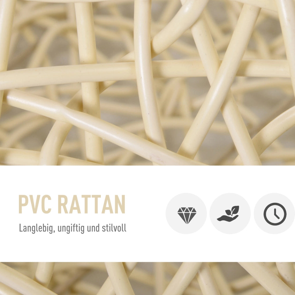 Cuccia per Gatti in Rattan con Cuscino ¨C Minimal ¨C Beige ?56x35 cm