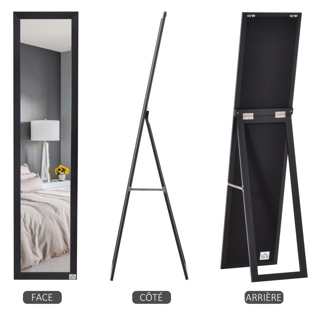 Specchio da Terra Rettangolare ¨C Xylo ¨C Nero 37x37x154 cm