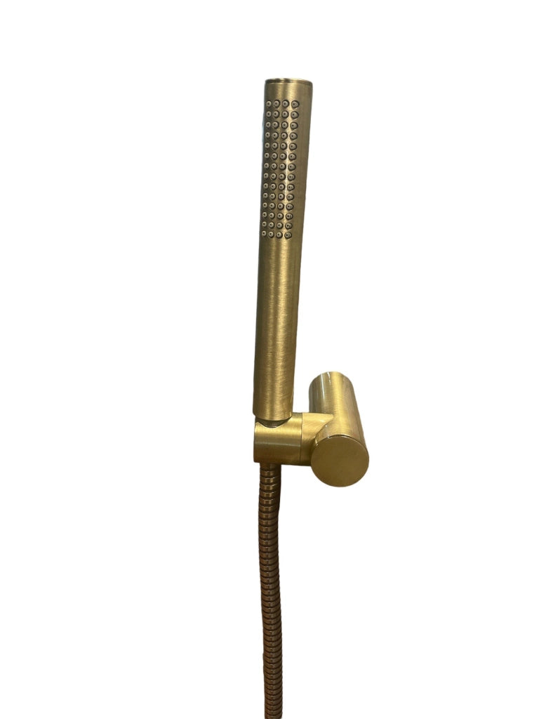 Set doccia bronzo, finitura vecchio ottone con supporto doccia e flessibile