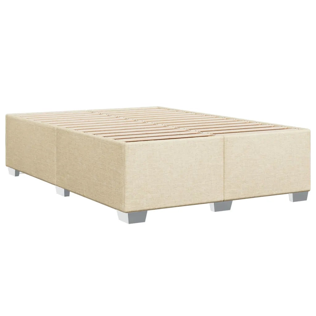 Letto matrimoniale | Letto per adulti | Giroletto senza Materasso Crema 140x190 cm in Tessuto