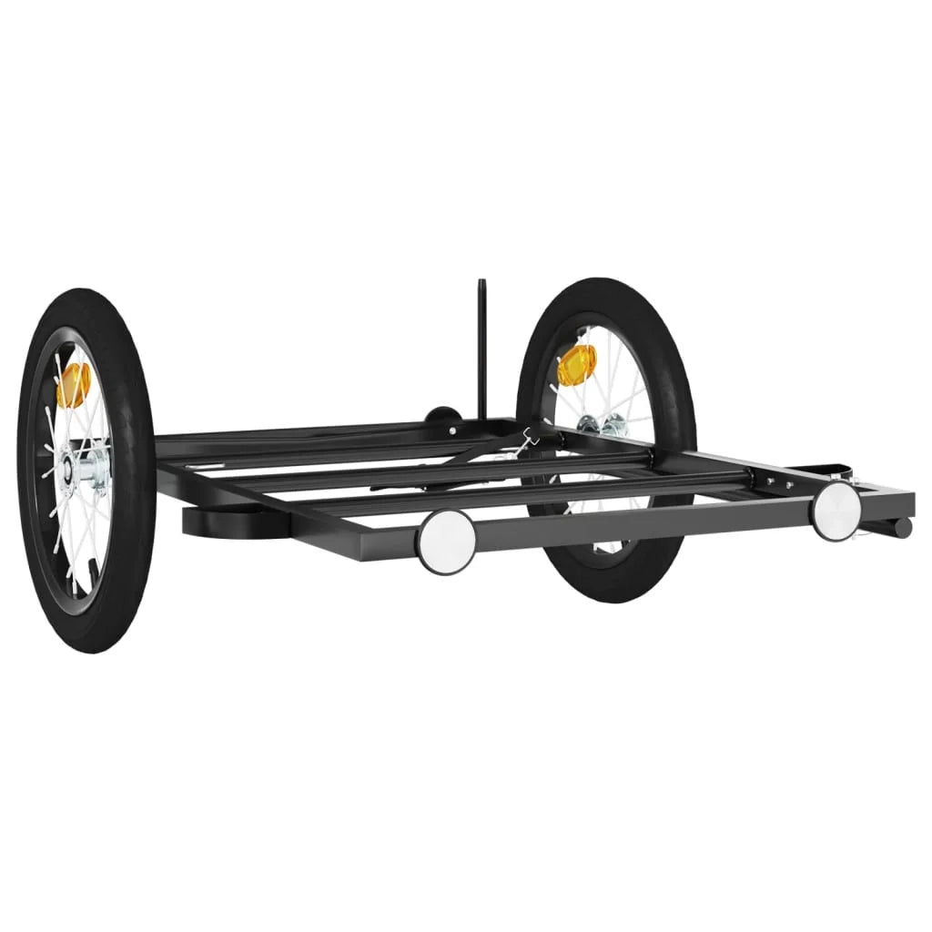Carrello rimorchio trasporto biciclette 126 x 63 x 34 cm ferro nero 02_0044062